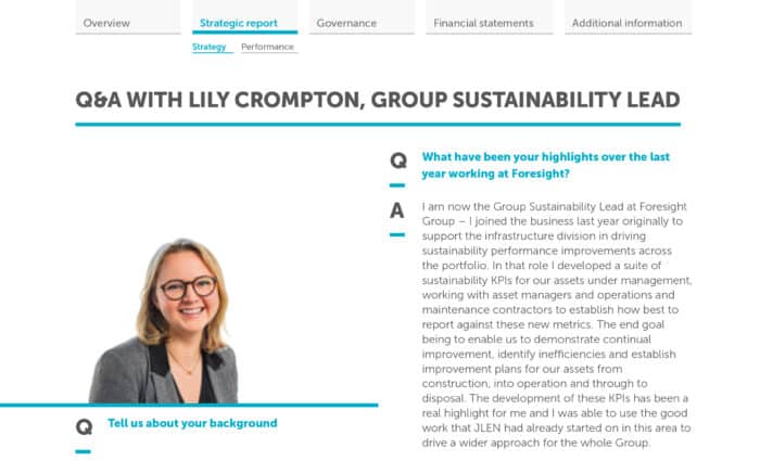 Read a Q&A with Lily Crompton, Group Sustainability Lead